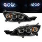 CrazyTheGod Mazda3/Axela BK 2003-2009 Pre-Facelift Hatchback 5D Guide LED Angel-Eye Headlight Headlamp Black for MAZDA LHD