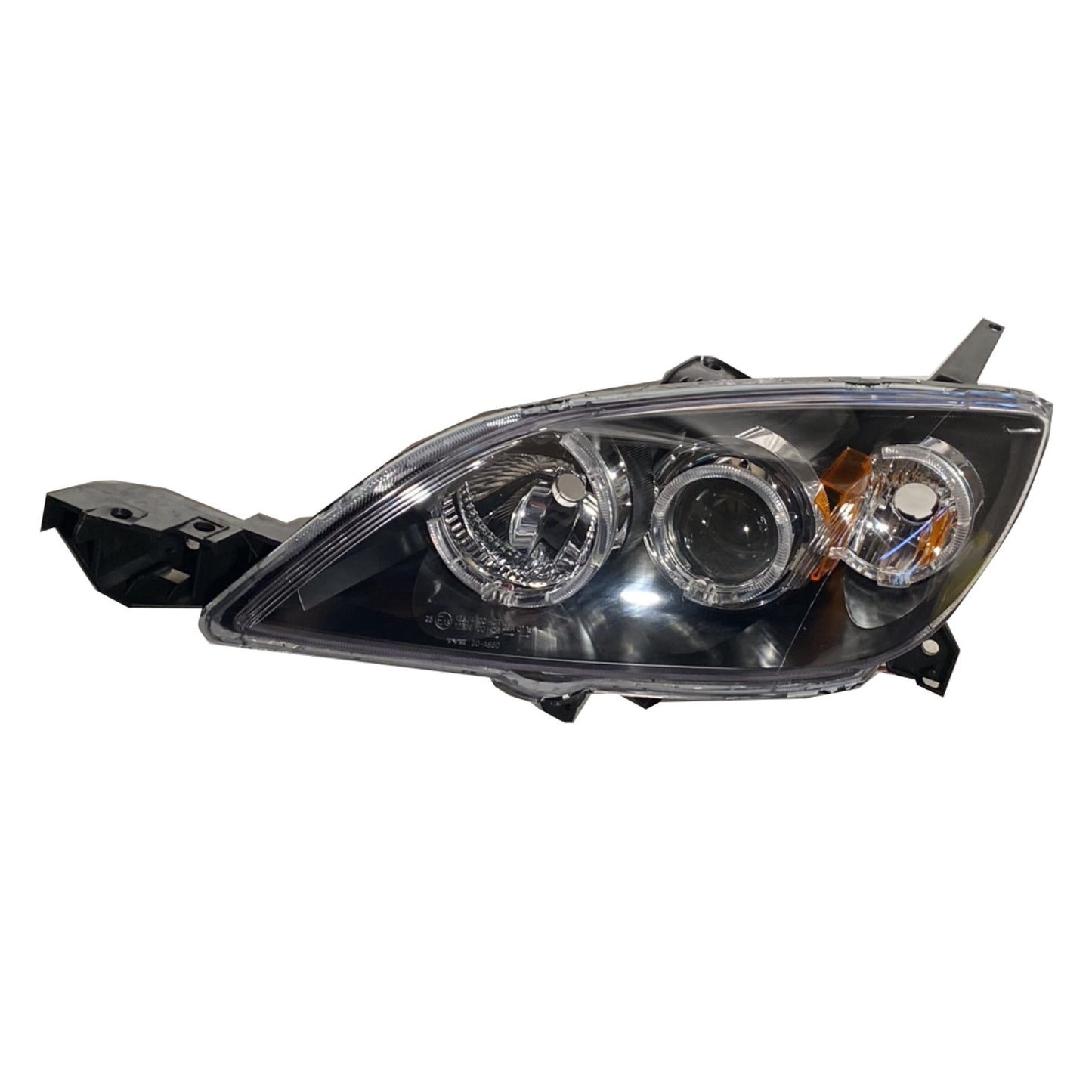 CrazyTheGod Mazda3/Axela BK 2003-2009 Hatchback 5D Guide LED Angel-Eye Headlight Headlamp Black for MAZDA RHD