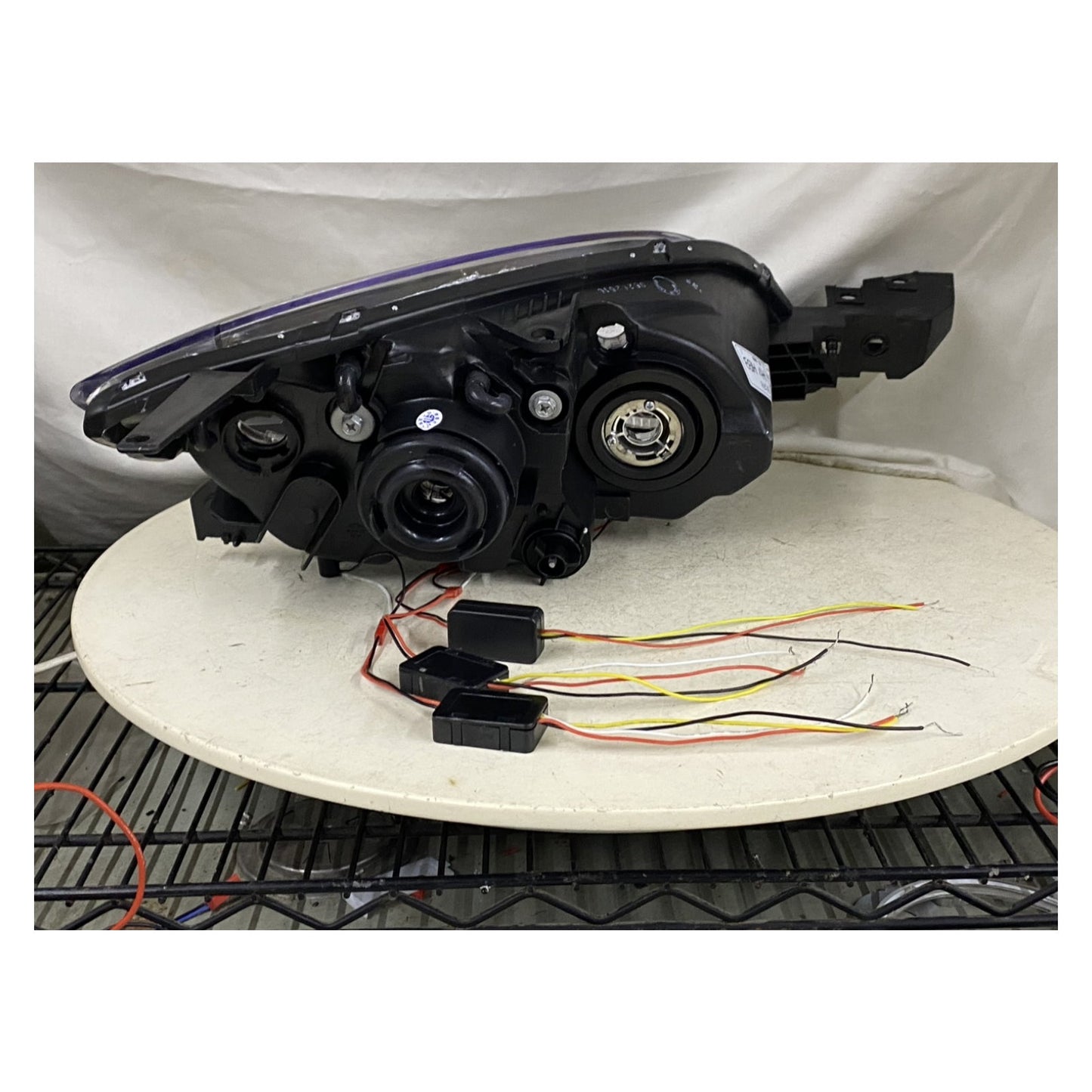 CrazyTheGod Mazda3/Axela BK 2003-2009 Hatchback 5D Guide LED Angel-Eye Headlight Headlamp Black for MAZDA RHD