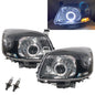 CrazyTheGod BT-50 J97M ไฟหน้าโปรเจคเตอร์ LED Angel-Eye Guide 2D/4D Guide รุ่นแรกสำหรับรถกระบะปี 2006-2011 สีดำ สำหรับ MAZDA RHD