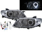 CrazyTheGod Isamu Genki BJ Ninth generation 2001-2003 Facelift Sedan/Hatchback/Wagon 4D/5D Guide LED Angel-Eye Projector HID Headlight Headlamp Chrome for MAZDA RHD