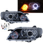 CrazyTheGod Isamu Genki BJ Ninth generation 2001-2003 Facelift Sedan/Hatchback/Wagon 4D/5D Guide LED Angel-Eye Projector HID Headlight Headlamp Black V2 for MAZDA RHD