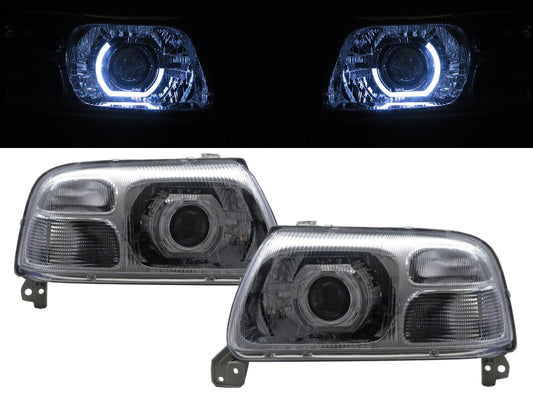 CrazyTheGod Proceed Levante Second generation 1997-1999 SUV 3D/5D Ubar Projector Headlight Headlamp Chrome for MAZDA RHD