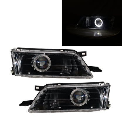 CrazyTheGod Maxima Fourth generation 1997-1999 Sedan 4D LED Projector Headlight Headlamp Black US for NISSAN LHD