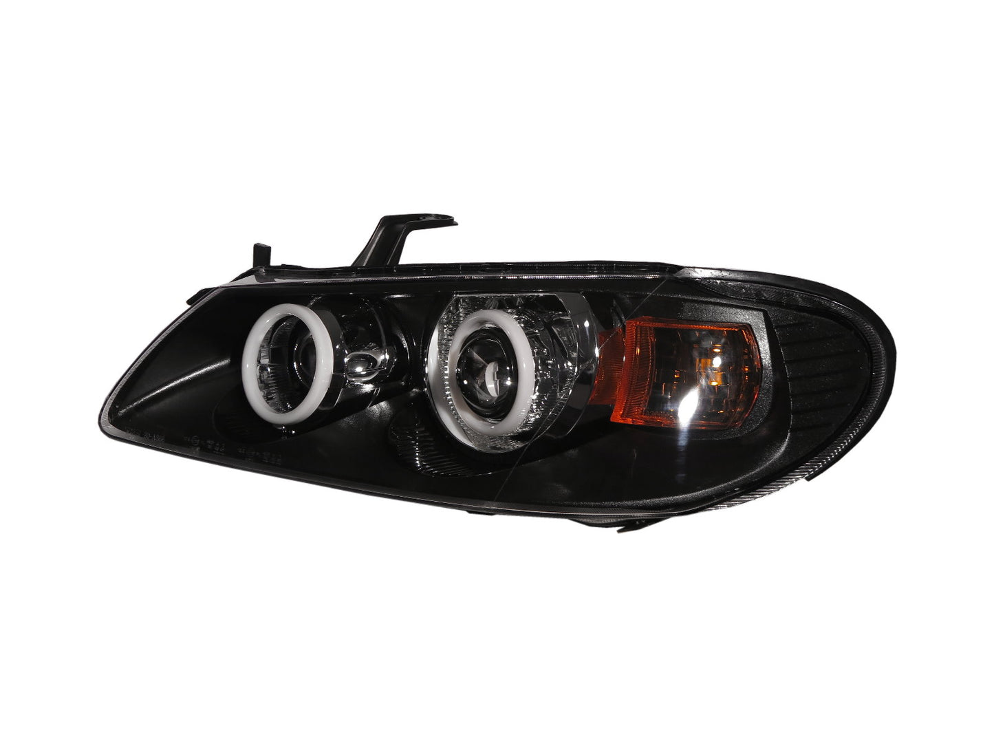 CrazyTheGod Almera N16 Second generation 2003-2006 FACELIFT Sedan/Hatchback 3D/4D/5D Cotton Halo Projector Headlight Headlamp Black for NISSAN LHD