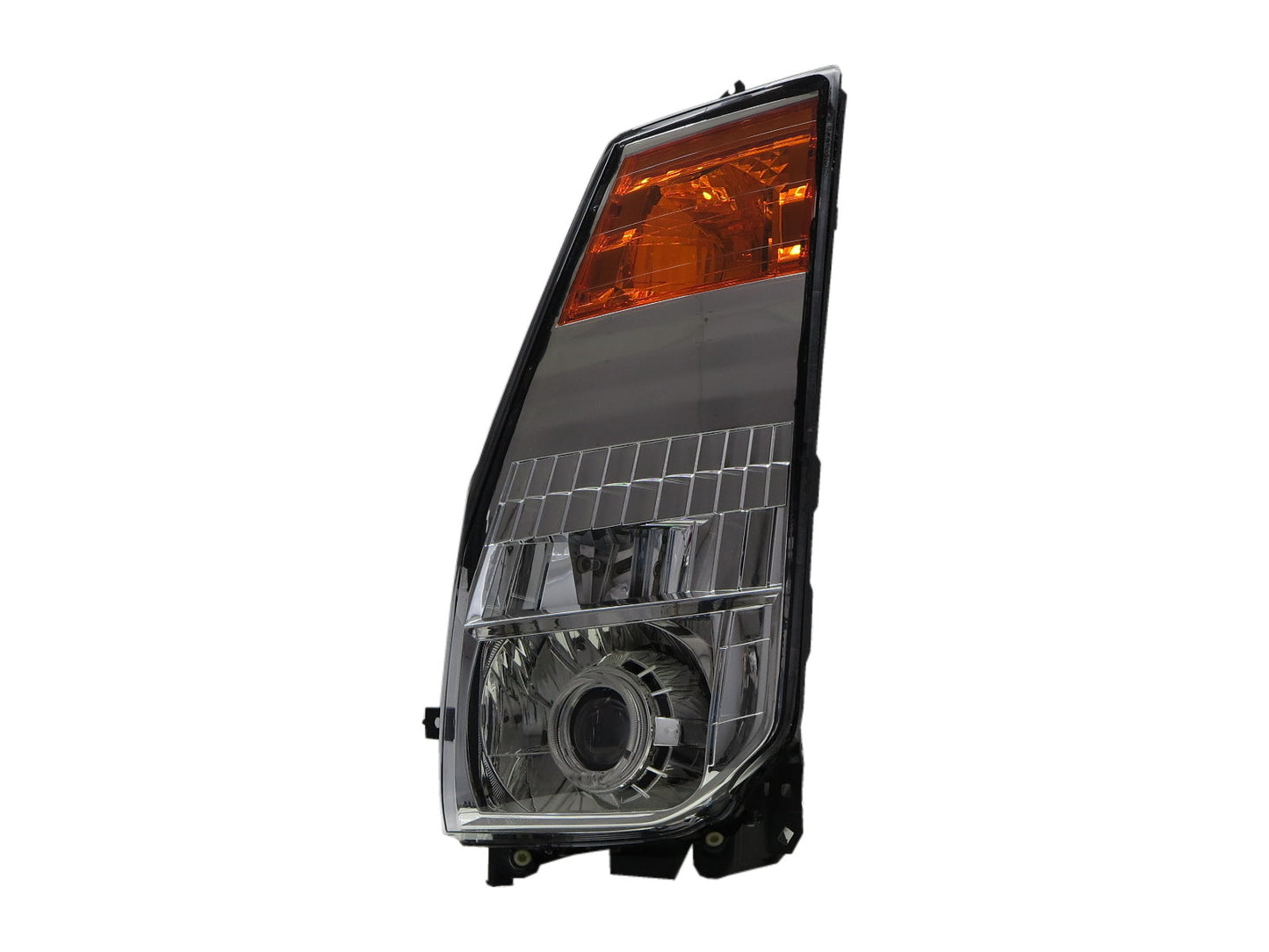 CrazyTheGod Atlas F24/H43 ไฟหน้าแบบโปรเจคเตอร์ Angel-Eye LED Guide 2D/4D Guide สำหรับรถบรรทุก NISSAN RHD รุ่นที่ 3 ปี 2006-2008 โครเมียม