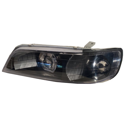 CrazyTheGod Cefiro A32 1995-1998 LED Angel-Eye Projector Headlight Headlamp Black EUROPE V3 for NISSAN LHD