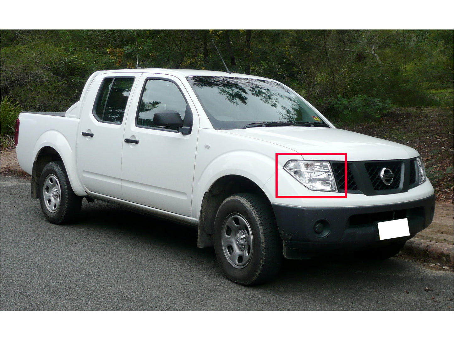 CrazyTheGod FRONTIRE NAVARA D40 Second generation 2005-2010 PRE-FACELIFT Truck 2D/4D CCFL Projector Headlight Headlamp Chrome V2 for NISSAN LHD