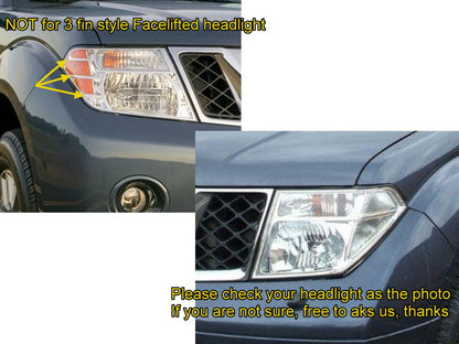 CrazyTheGod FRONTIRE NAVARA D40 Second generation 2005-2010 PRE-FACELIFT Truck 2D/4D LED Halo Projector Headlight Headlamp Black for NISSAN LHD