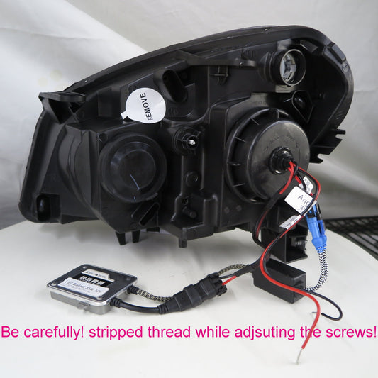 CrazyTheGod Dualis J10 First generation 2006-2009 PRE-FACELIFT SUV 5D Guide LED Halo Projector Headlight Headlamp Black for NISSAN LHD