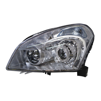 CrazyTheGod Dualis J10 First generation 2006-2009 SUV 5D Guide LED Angel-Eye Projector Headlight Headlamp Chrome for NISSAN RHD