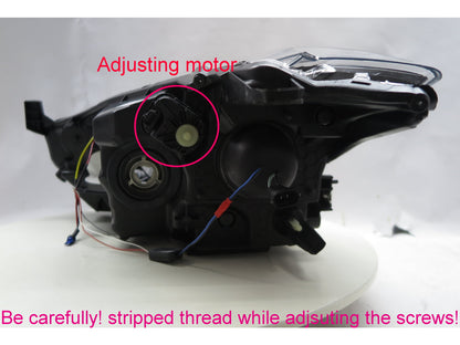 CrazyTheGod KICKS P15 First generation 2016-Present SUV 5D Guide LED Angel-Eye Projector Headlight Headlamp W/ Motor Black for NISSAN LHD