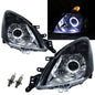 CrazyTheGod LIVINA L10 First generation 2006-2013 Hatchback/Wagon 5D Guide LED Angel-Eye Projector Halogen Headlight Headlamp W/ Motor Black for NISSAN LHD