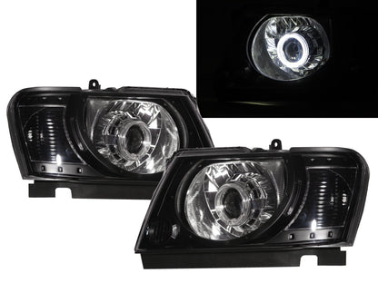 CrazyTheGod Patrol GU4 Y61 Fifth generation 2004-present SUV 5D Guide LED Angel-Eye Projector Headlight Headlamp Black for NISSAN LHD