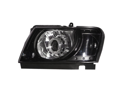 CrazyTheGod Patrol GU4 Y61 Fifth generation 2004-present SUV 5D Guide LED Angel-Eye Projector Headlight Headlamp Black for NISSAN LHD