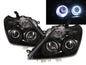 CrazyTheGod Patrol Y62 Sixth generation 2010-2014 Pre-Facelift Wagon SUV 5D LED Angel-Eye Projector Headlight Headlamp Black for NISSAN LHD