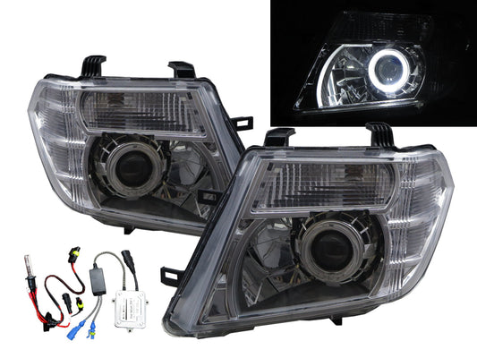 CrazyTheGod PATHFINDER R51 Third generation 2009-2013 Facelift SUV 5D Guide LED Angel-Eye Projector HID Headlight Headlamp Chrome for NISSAN LHD