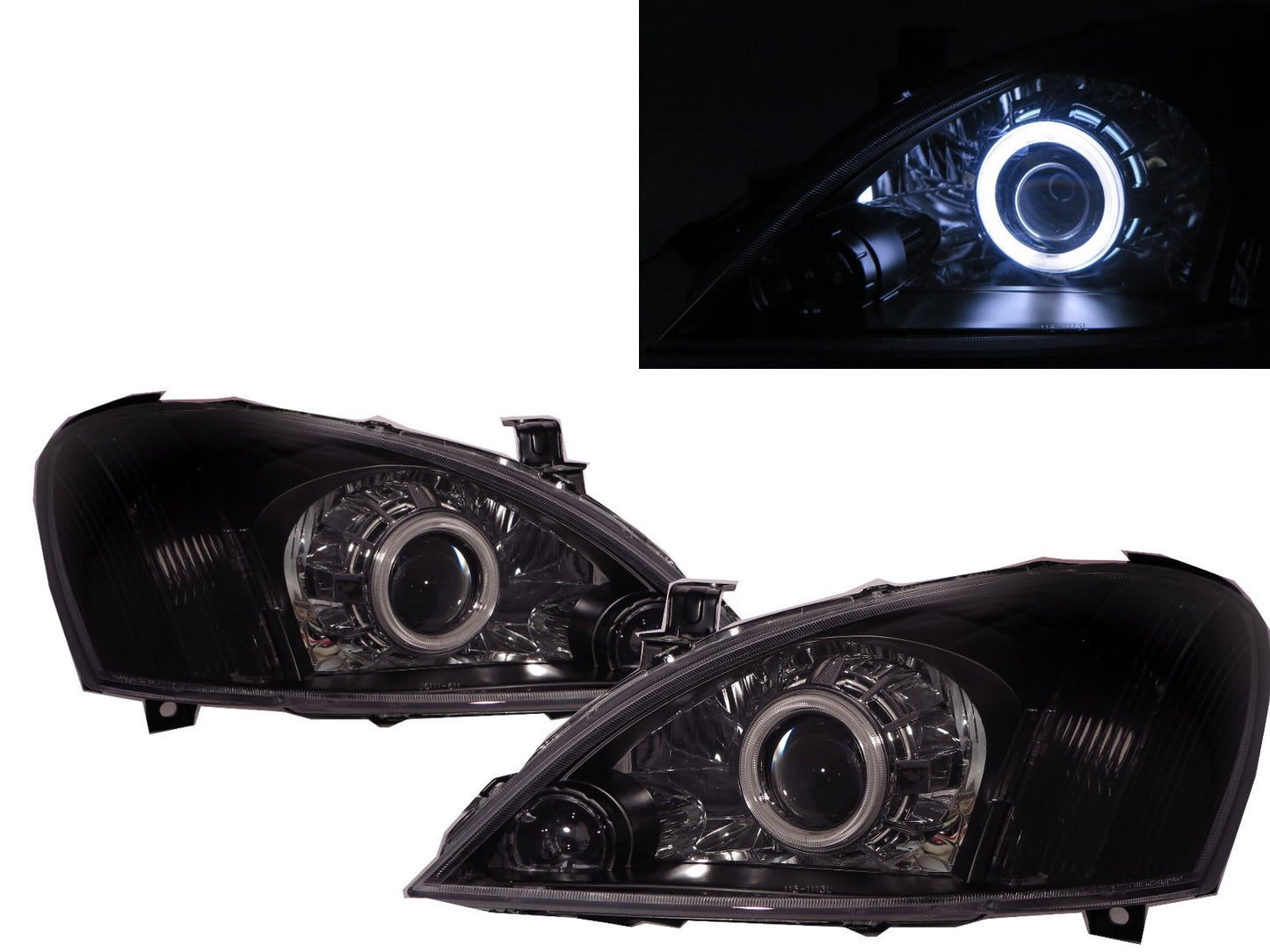 CrazyTheGod Sentra M1 2003-2006 Sedan 4D CCFL Projector Headlight Headlamp Black ASIA for NISSAN RHD