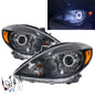 CrazyTheGod Sunny N17 ไฟหน้าแบบโปรเจคเตอร์ LED Angel-Eye HID รุ่นแรกสำหรับรถเก๋ง 4 ประตูรุ่นปี 2011-2014 สีดำ V2 สำหรับ NISSAN LHD