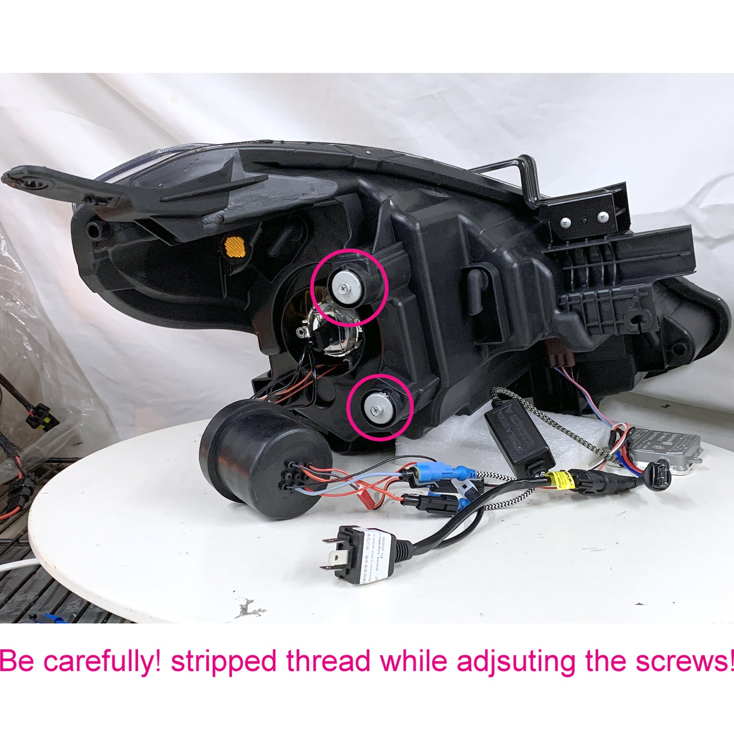 CrazyTheGod VERSA N17 2014-2020 Facelift Sedan 4D Guide LED Angel-Eye Projector HID Headlight Headlamp Black US V2 for NISSAN LHD