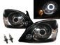 CrazyTheGod X-Trail T30 Thế hệ đầu tiên 2006-2008 SUV 5D Guide LED Angel-Eye Projector Headlight Đèn pha màu đen Đài Loan cho NISSAN LHD