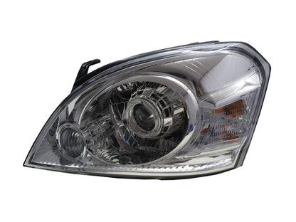 CrazyTheGod X-Trail T30 ไฟหน้าโปรเจคเตอร์ LED Angel-Eye แบบ 5D Guide รุ่นแรกสำหรับรถ SUV ปี 2006-2008 สีโครเมียม ไต้หวัน สำหรับรถ NISSAN LHD