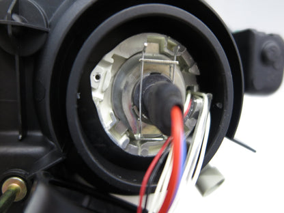 CrazyTheGod Corsa B 1993-2000 Hatchback 3D/5D CCFL Projector Headlight Headlamp Black for OPEL RHD