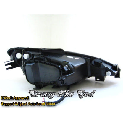 ไฟหน้าแบบโปรเจ็กเตอร์ CCFL 2D/3D/4D/5D ของ CrazyTheGod 206/206 CC 2002-2009 Sedan/Hatchback/Coupe/Convertible โครเมียม สำหรับ PEUGEOT LHD