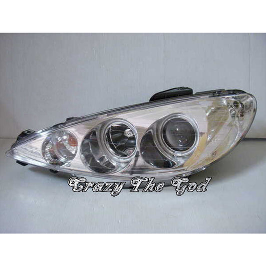 CrazyTheGod 206/206 CC 1998-2002 Pre-Facelift Sedan/Hatchback/Coupe/Convertible 2D/3D/4D/5D CCFL Projector Headlight Headlamp Chrome for PEUGEOT LHD