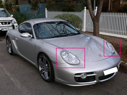 CrazyTheGod Cayman 987 รุ่นที่ 2 ปี 2005-2008 PRE-FACELIFT Coupe 2D Projector D2S W/S BALLAST ไฟหน้า สีดำ สำหรับ PORSCHE LHD