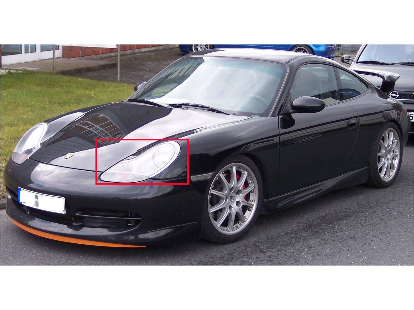 CrazyTheGod CARRERA 911 996 1997-2001 Coupe/Convertible 2D Projector R8Look Headlight Headlamp Golden for PORSCHE RHD