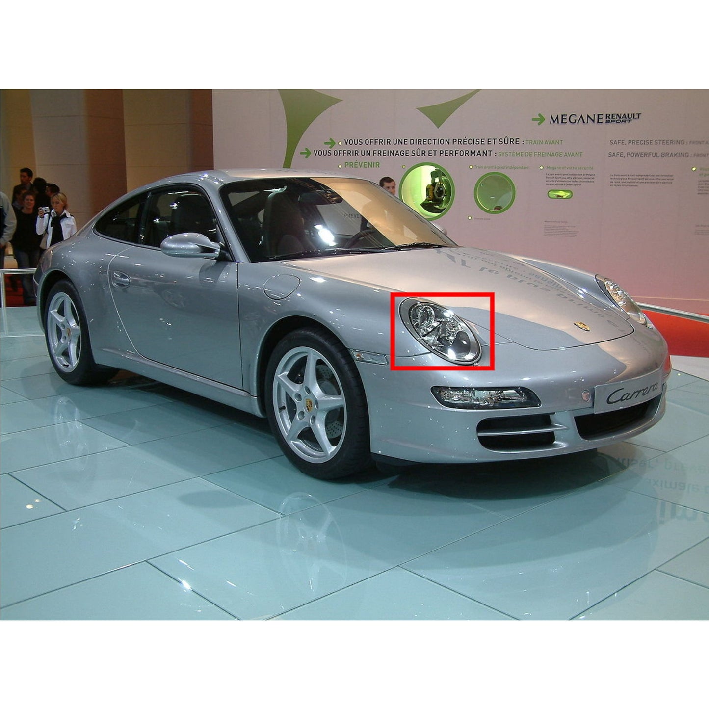 CrazyTheGod Đèn pha HID máy chiếu D2S Carrera 911 997 2005-2009 MÀU CROM cho PORSCHE LHD