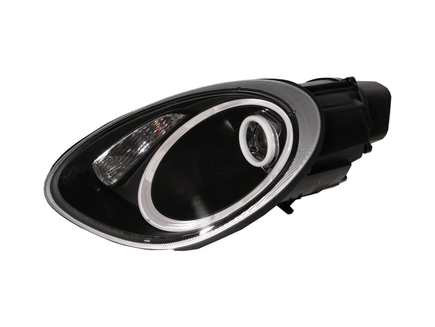 CrazyTheGod Cayman 987 Second generation 2005-2008 PRE-FACELIFT Coupe 2D LED Cotton Halo D2S Bulb W/S Ballast Headlight Headlamp Black for PORSCHE RHD