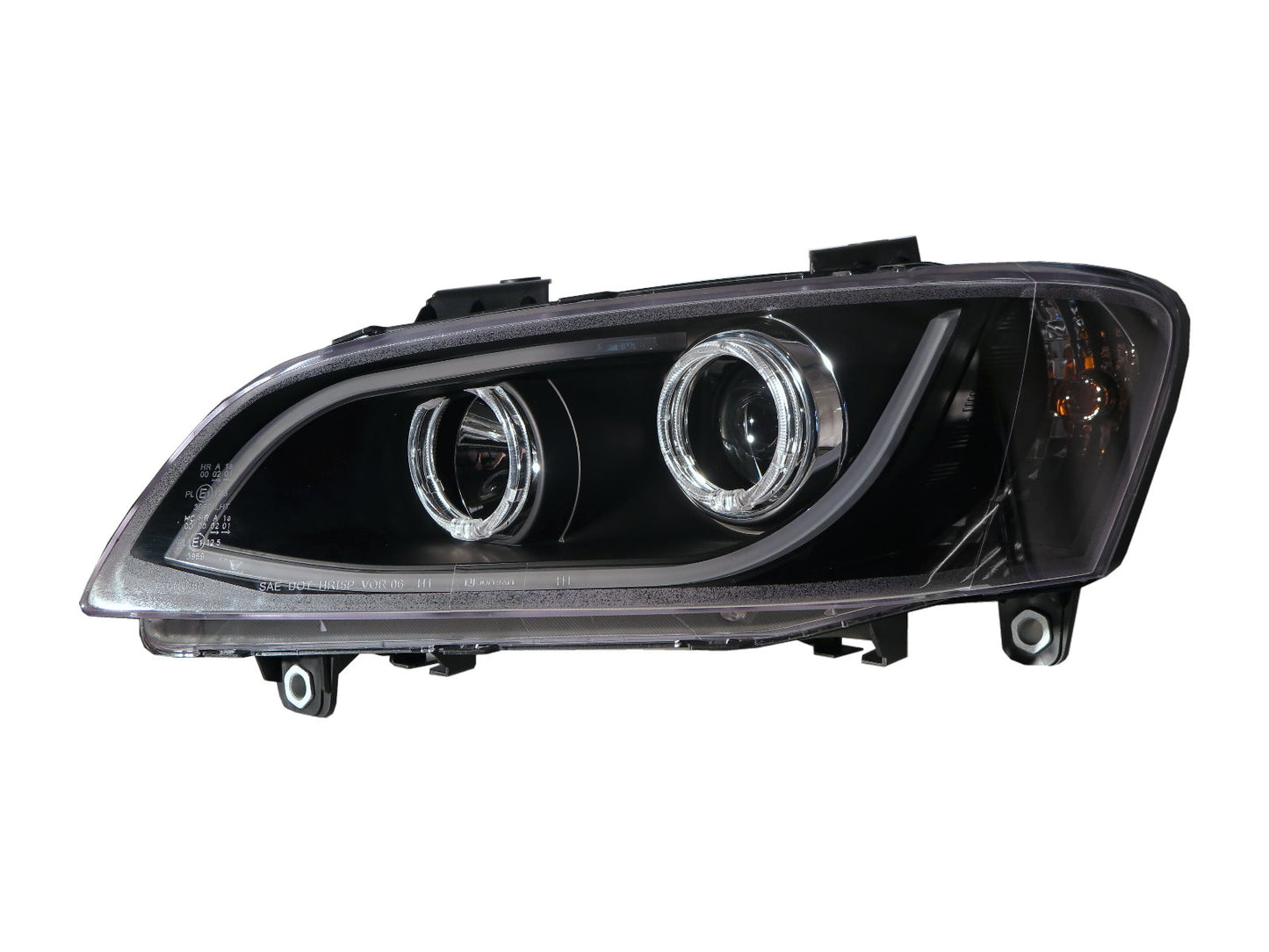 CrazyTheGod G8 2008-2009 Pre-Facelift SUV 5D Guide LED Angel-Eye Projector Headlight Headlamp Black for PONTIAC RHD