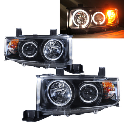 CrazyTheGod xB XP30 First generation 2003-2006 Hatchback 5D Halo Projector Headlight Headlamp Black for SCION RHD