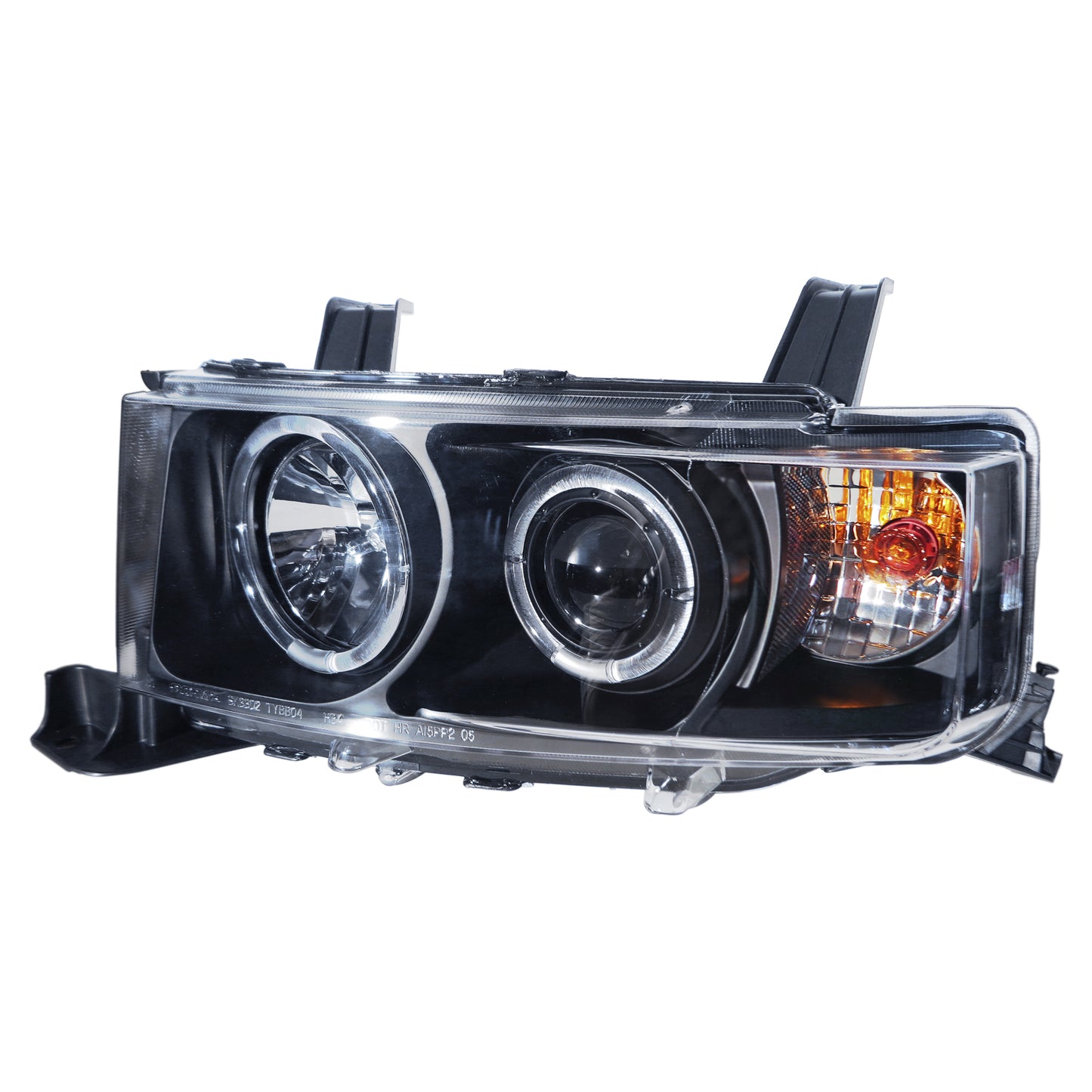 CrazyTheGod xB XP30 Thế hệ đầu tiên 2003-2006 Hatchback 5D Halo Projector Đèn pha Đèn pha màu đen cho SCION LHD