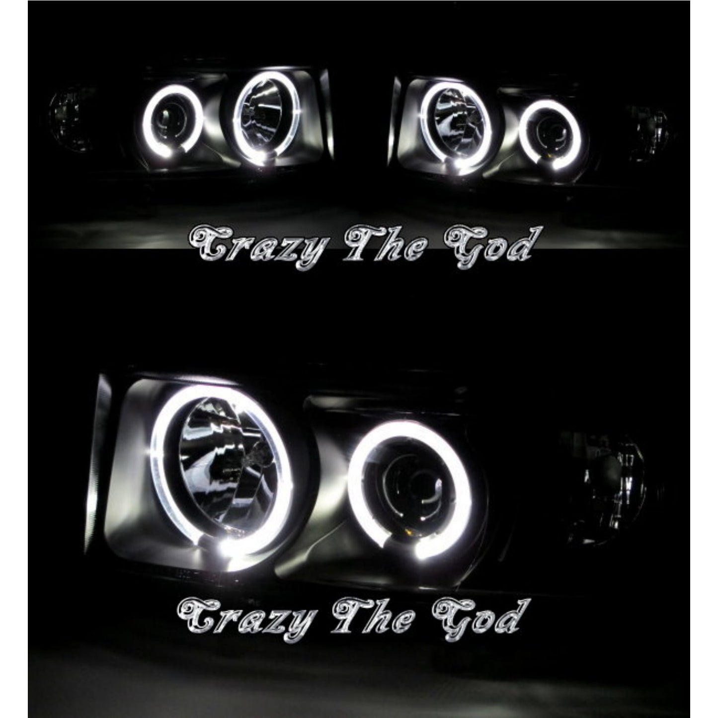 CrazyTheGod xB XP30 First generation 2003-2006 Hatchback 5D Halo Projector Headlight Headlamp Black for SCION RHD