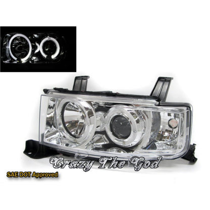 CrazyTheGod xB XP30 First generation 2003-2006 Hatchback 5D Halo Projector Headlight Headlamp Chrome for SCION LHD