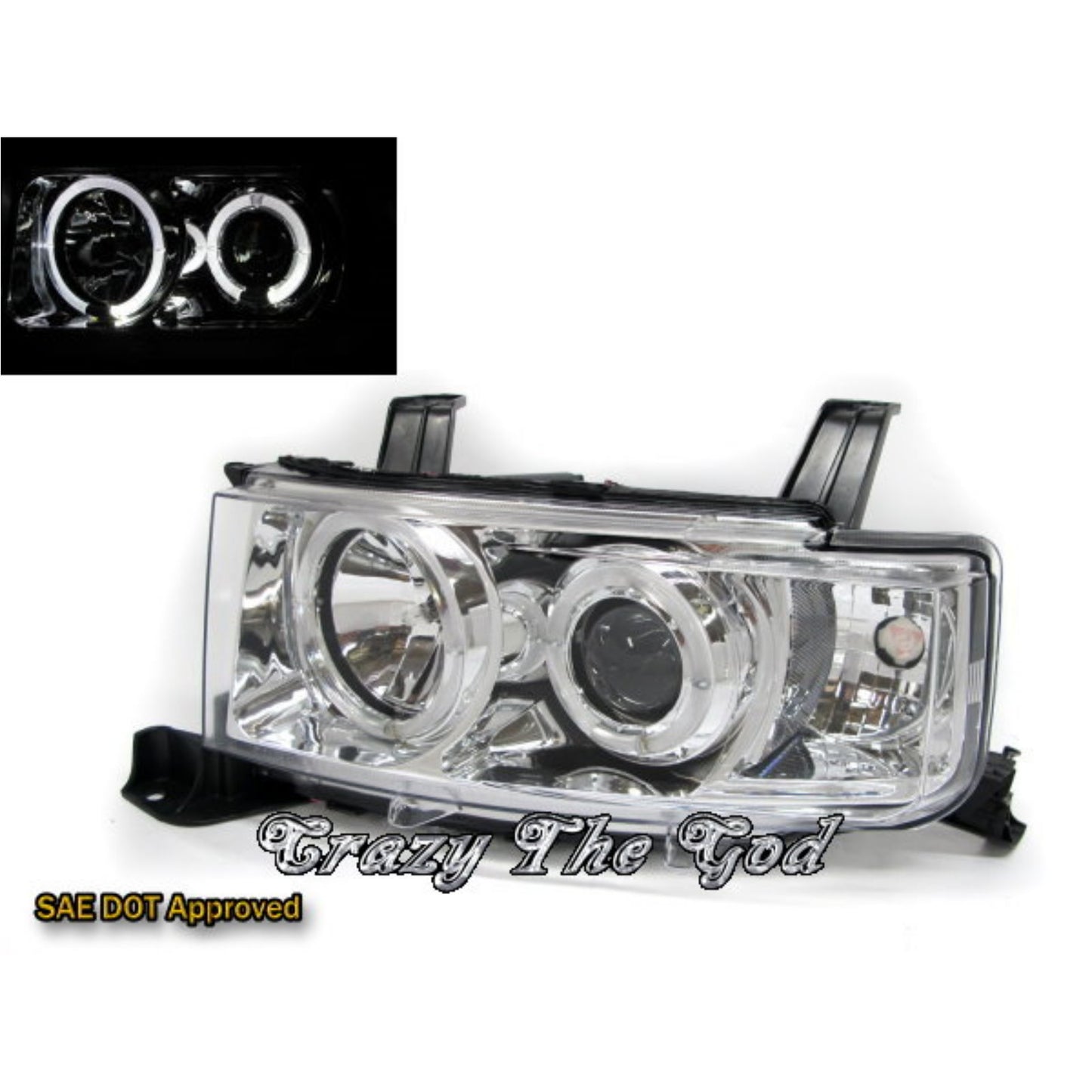 CrazyTheGod xB XP30 First generation 2003-2006 Hatchback 5D Halo Projector Headlight Headlamp Chrome for SCION RHD