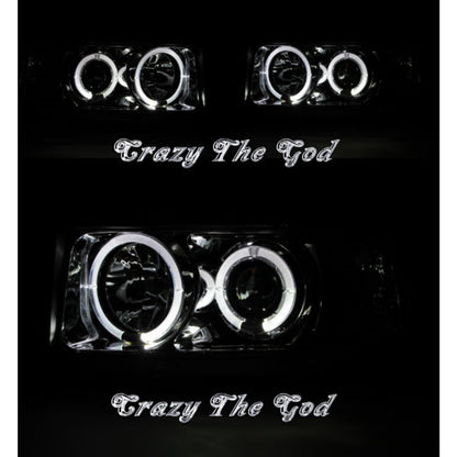 CrazyTheGod xB XP30 First generation 2003-2006 Hatchback 5D Halo Projector Headlight Headlamp Chrome for SCION LHD