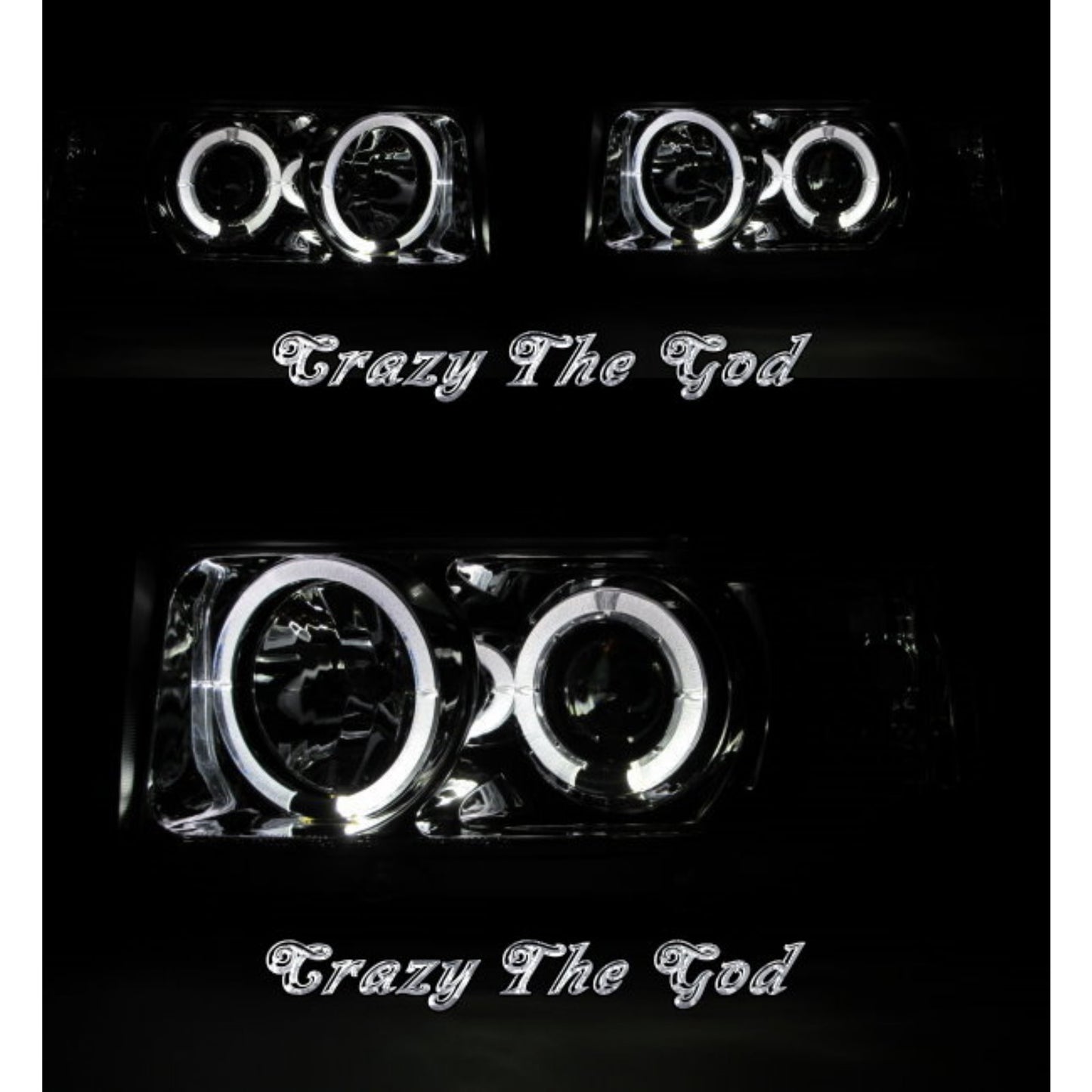 CrazyTheGod xB XP30 First generation 2003-2006 Hatchback 5D Halo Projector Headlight Headlamp Chrome for SCION RHD