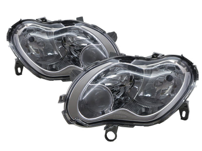 CrazyTheGod fortwo First generation 2004-2006 Facelift Hatchback 3D Clear Headlight Headlamp W/ Motor Chrome for Smart LHD