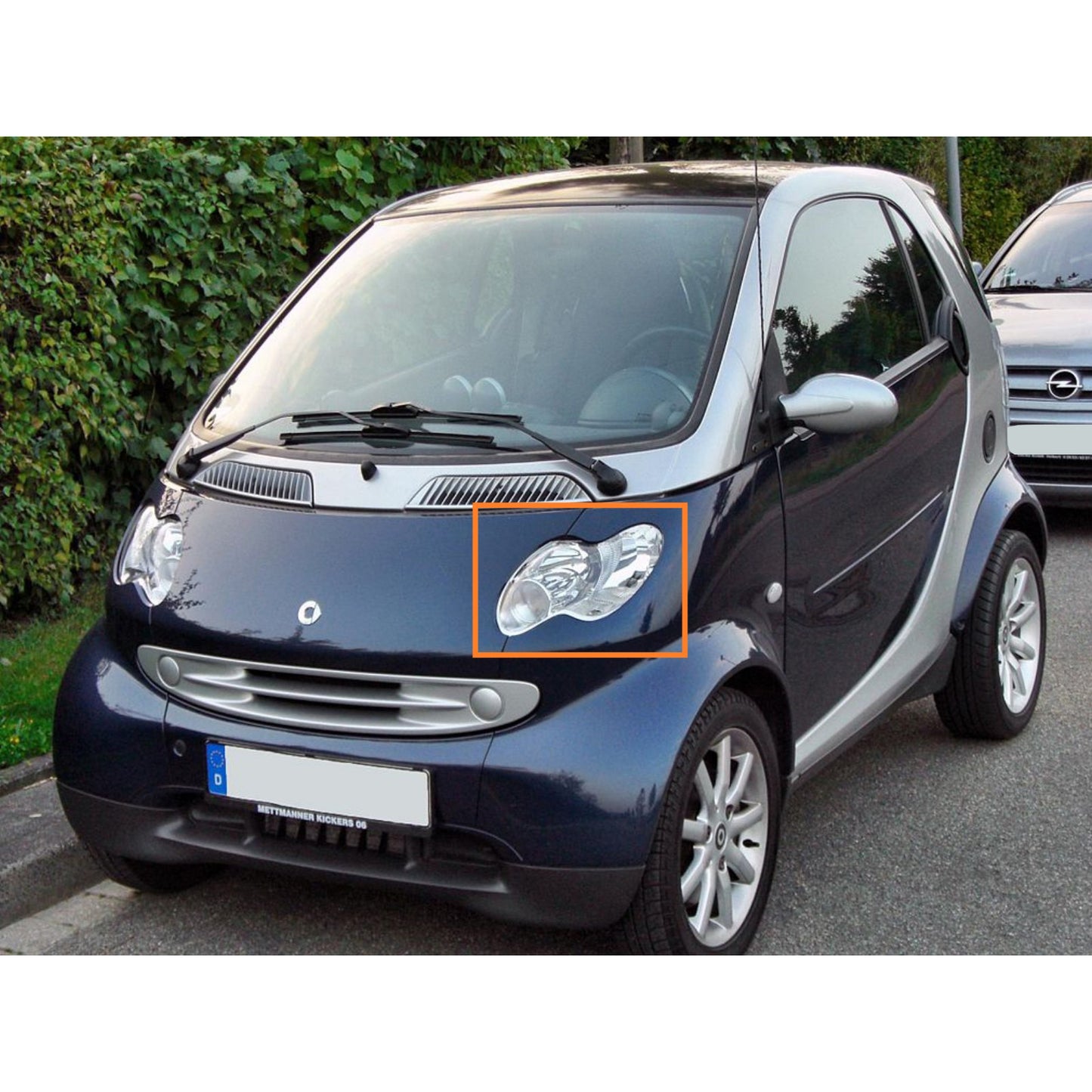 CrazyTheGod fortwo First generation 2004-2006 Facelift Hatchback 3D Guide LED Angel-Eye Projector Headlight Headlamp W/ Motor Chrome for Smart LHD