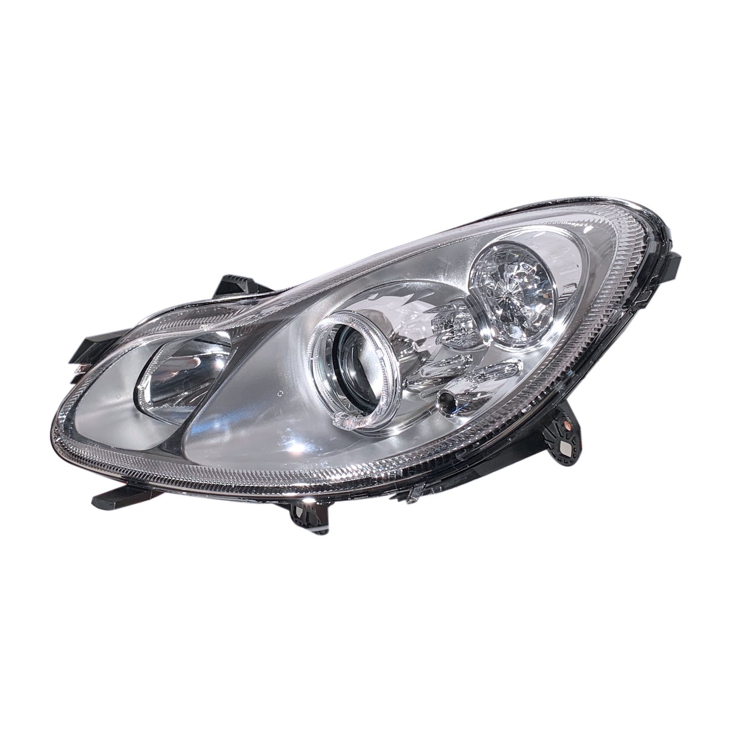 CrazyTheGod fortwo Second generation 2007-2014 Hatchback 3D Guide LED Angel-Eye Headlight Headlamp Chrome for Smart RHD
