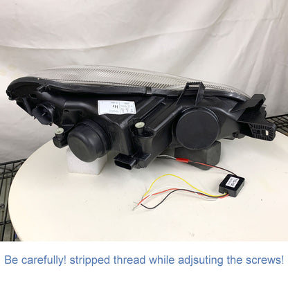 CrazyTheGod fortwo Second generation 2007-2014 Hatchback 3D Guide LED Angel-Eye Headlight Headlamp Chrome for Smart LHD