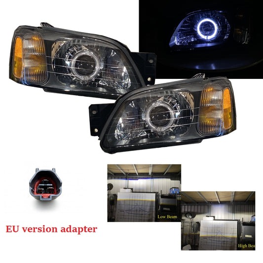 CrazyTheGod Baja 2003-2006 Truck LED Headlight Headlamp Chrome EU for SUBARU LHD