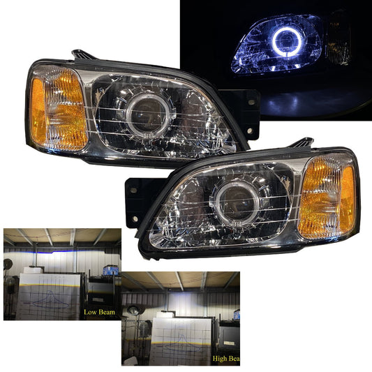 CrazyTheGod LEGACY 2000-2004 LED Headlight Headlamp 3Pin V2 Chrome for SUBARU LHD