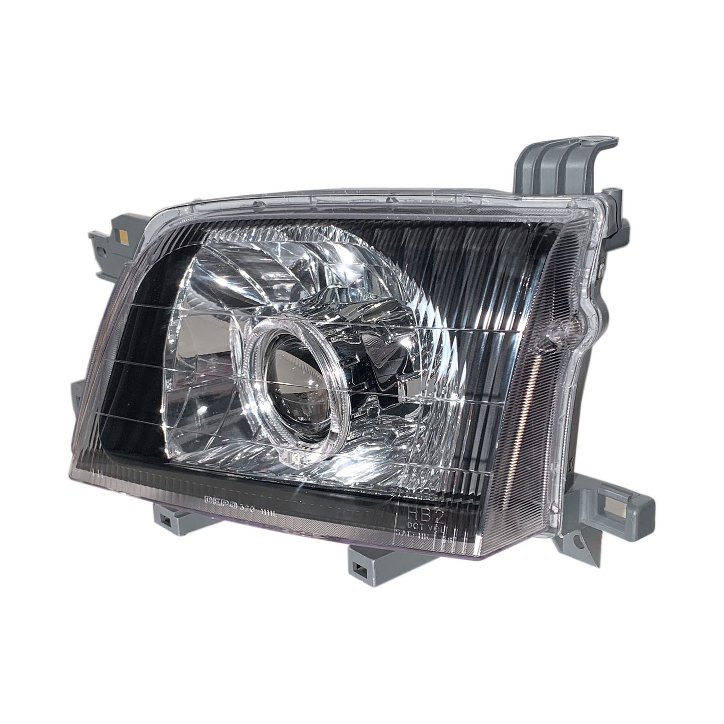 CrazyTheGod Forester SF thế hệ đầu tiên 2001-2002 SUV 5D Guide LED Angel-Eye Projector Headlight Đèn pha màu đen cho SUBARU LHD