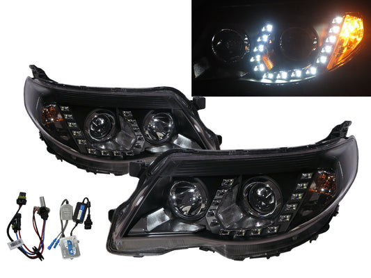 CrazyTheGod Forester SH thế hệ thứ ba 2008-2013 Wagon 5D Projector HID Đèn pha Đèn pha màu đen cho SUBARU LHD