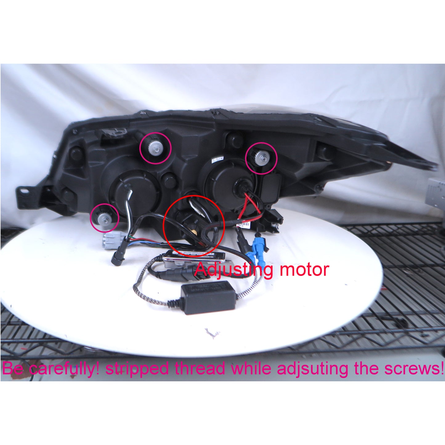 CrazyTheGod Forester SJ Fourth generation 2014-2016 SUV 5D LED Bar Projector HID Headlight Headlamp W/ Motor Black for SUBARU LHD